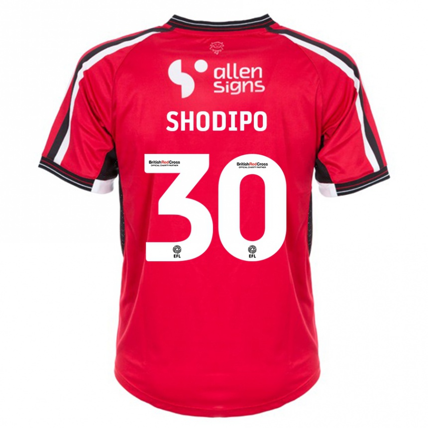 Vaikiškas Olamide Shodipo #30 Raudona Namų Marškinėliai 2023/24 T-Shirt