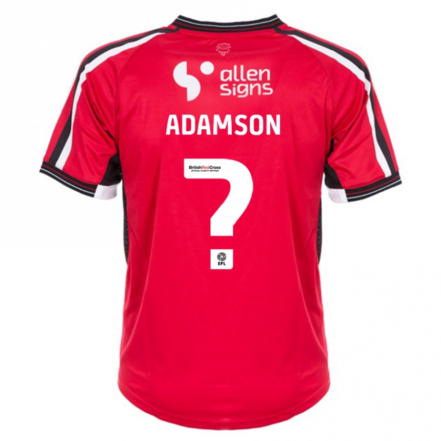 Vaikiškas Bailey Adamson #0 Raudona Namų Marškinėliai 2023/24 T-Shirt