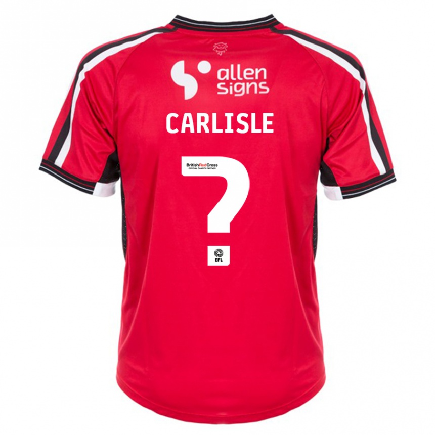 Vaikiškas Charlie Carlisle #0 Raudona Namų Marškinėliai 2023/24 T-Shirt