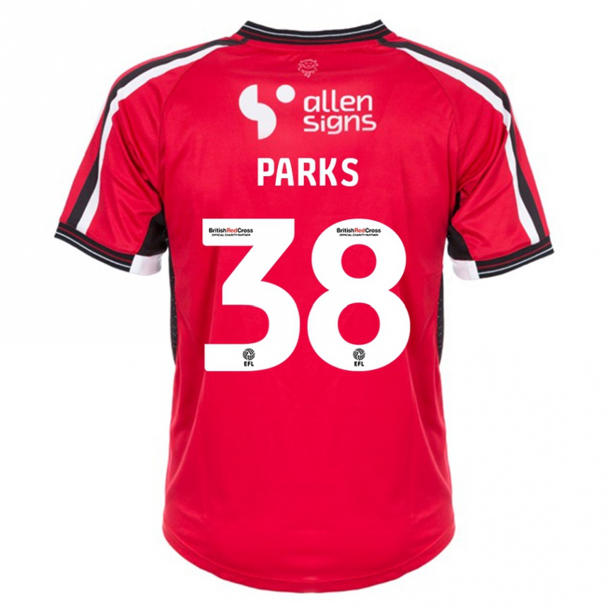 Vaikiškas Charlie Parks #38 Raudona Namų Marškinėliai 2023/24 T-Shirt