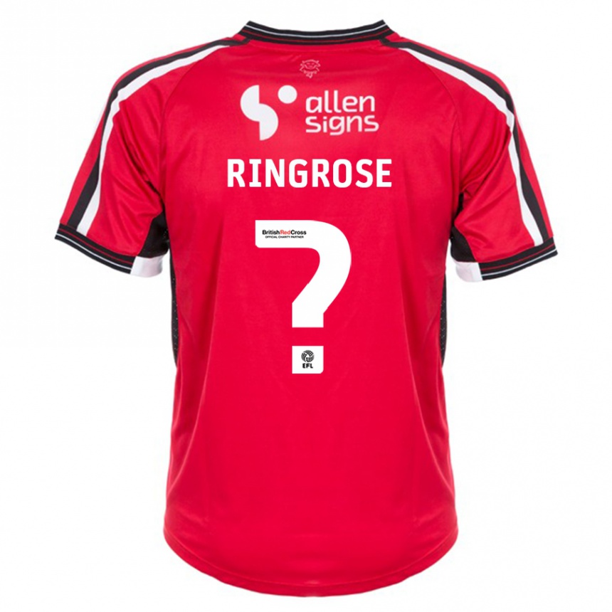 Vaikiškas Abi Ringrose #0 Raudona Namų Marškinėliai 2023/24 T-Shirt