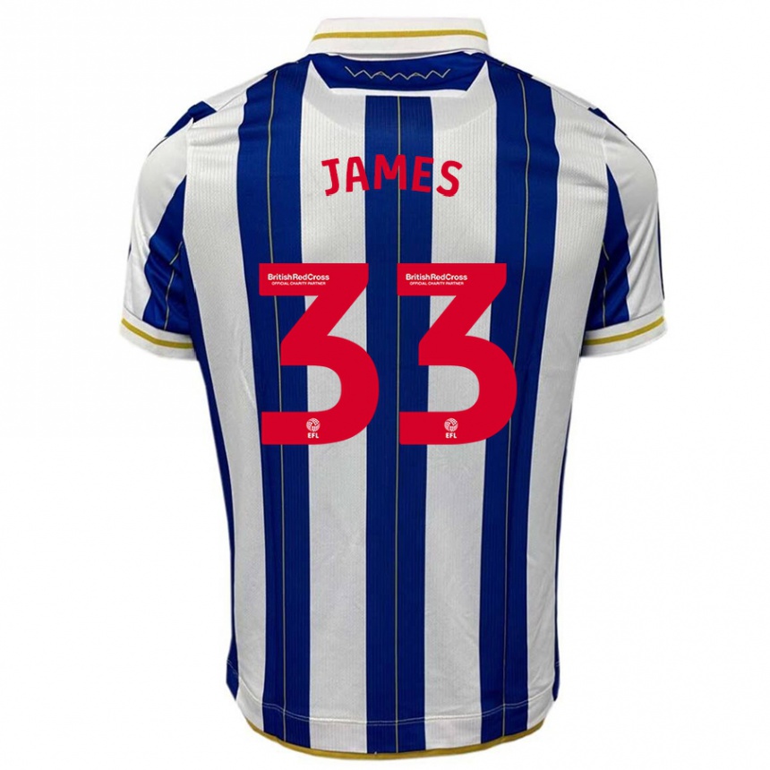 Vaikiškas Reece James #33 Mėlyna Balta Namų Marškinėliai 2023/24 T-Shirt