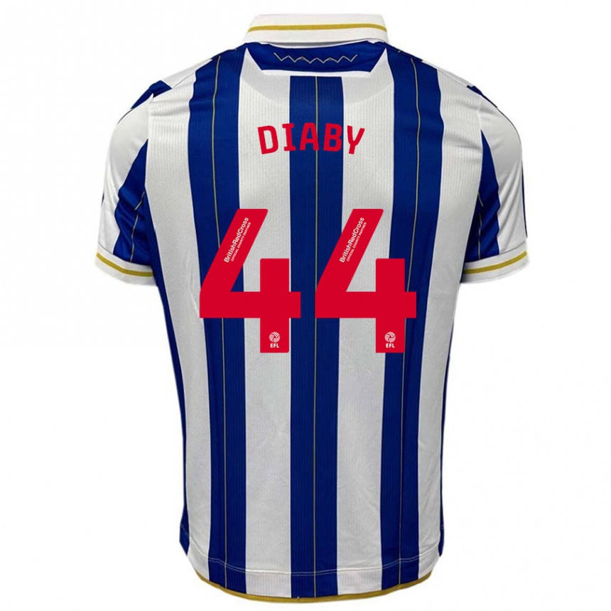 Vaikiškas Momo Diaby #44 Mėlyna Balta Namų Marškinėliai 2023/24 T-Shirt