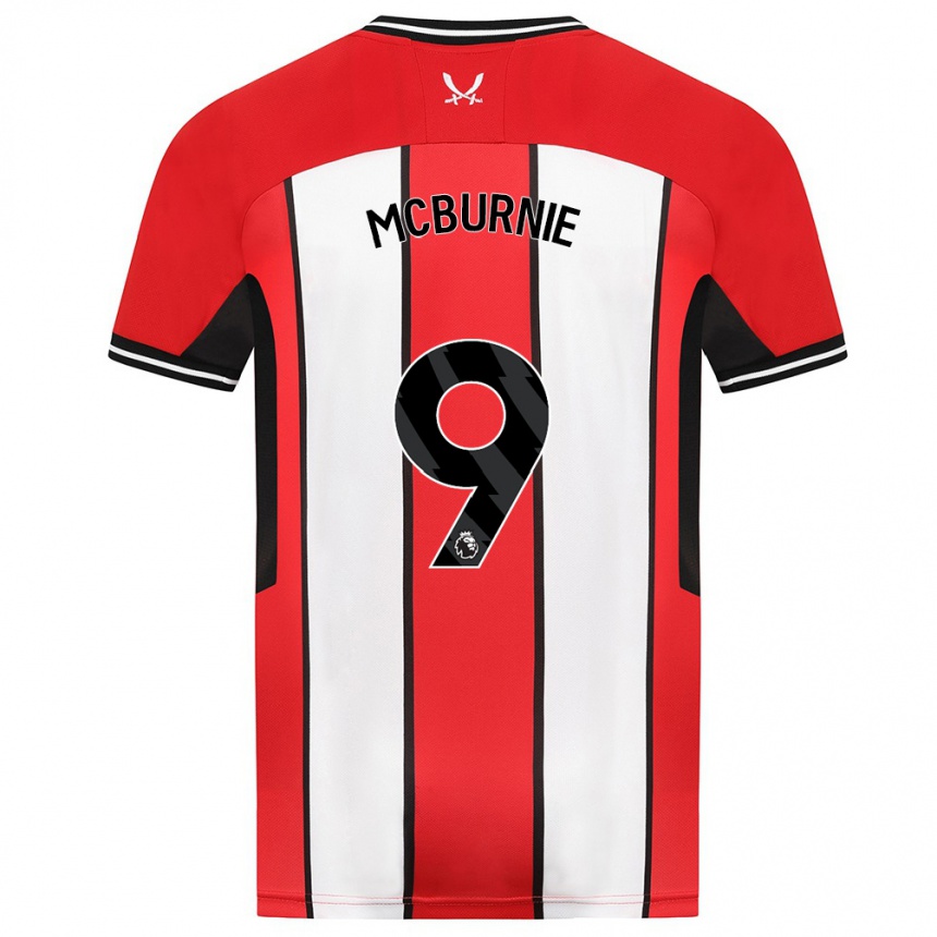 Vaikiškas Oli Mcburnie #9 Raudona Namų Marškinėliai 2023/24 T-Shirt