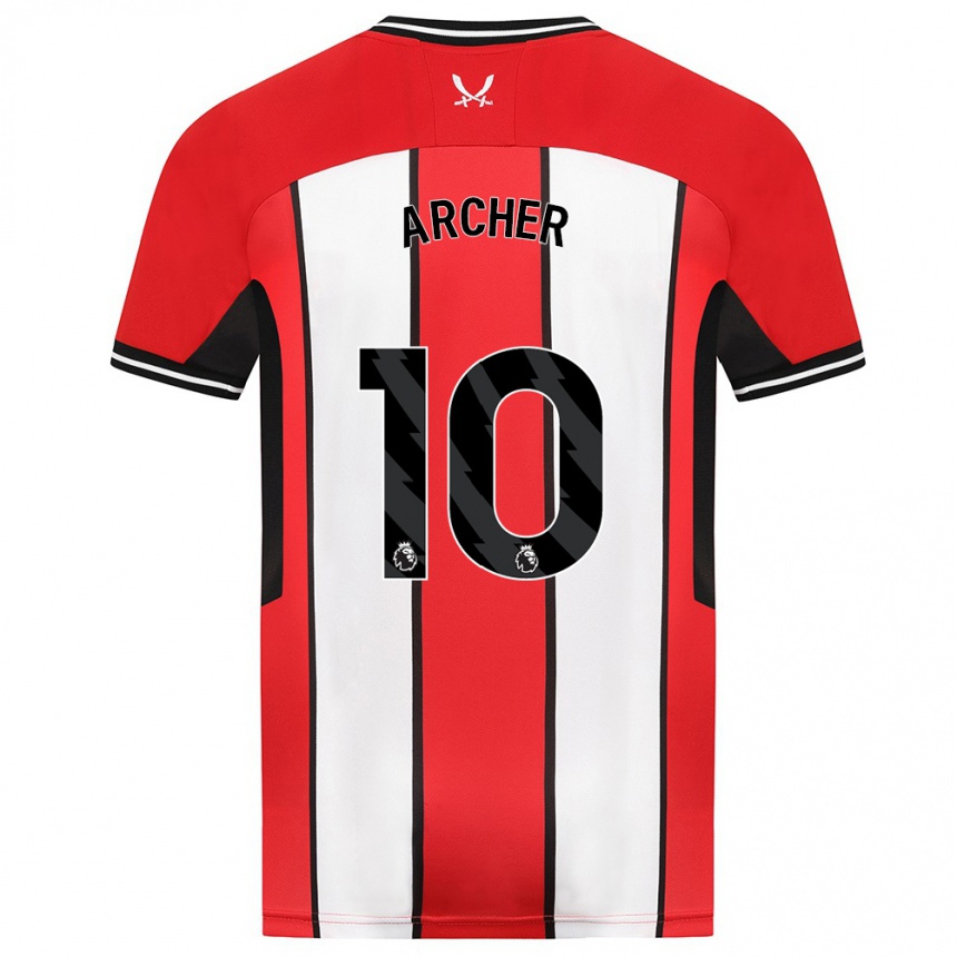 Vaikiškas Cameron Archer #10 Raudona Namų Marškinėliai 2023/24 T-Shirt