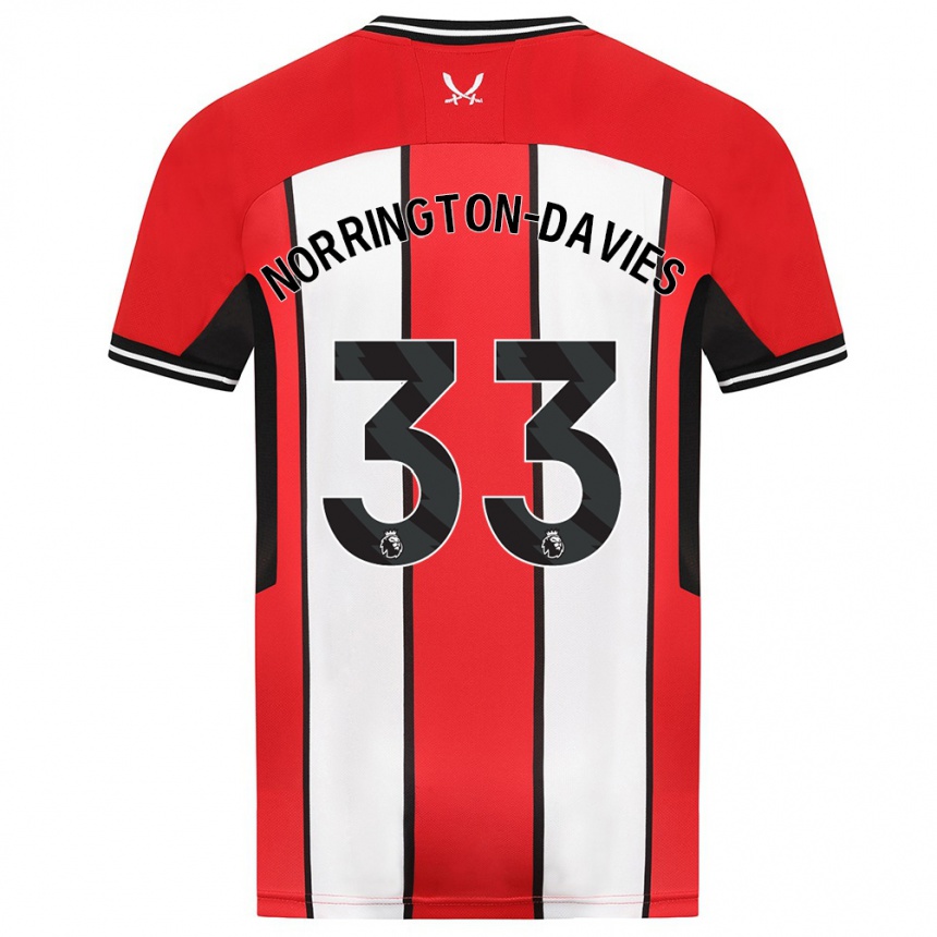 Vaikiškas Rhys Norrington-Davies #33 Raudona Namų Marškinėliai 2023/24 T-Shirt