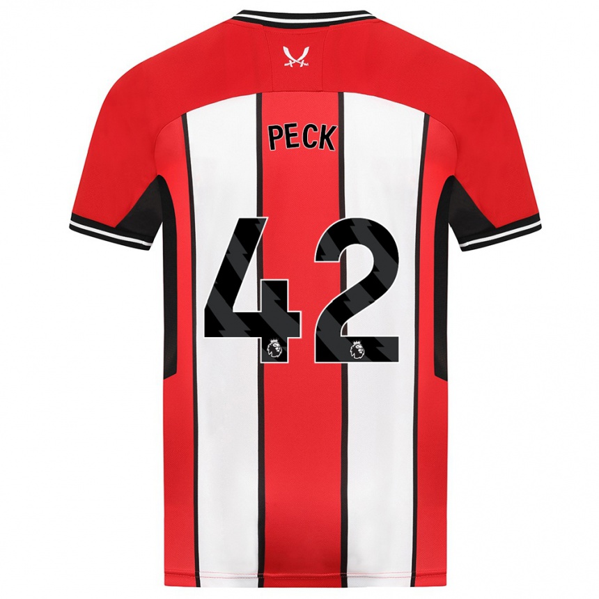 Vaikiškas Sydie Peck #42 Raudona Namų Marškinėliai 2023/24 T-Shirt