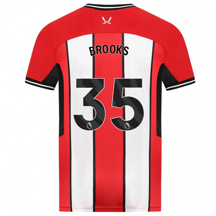 Vaikiškas Andre Brooks #35 Raudona Namų Marškinėliai 2023/24 T-Shirt