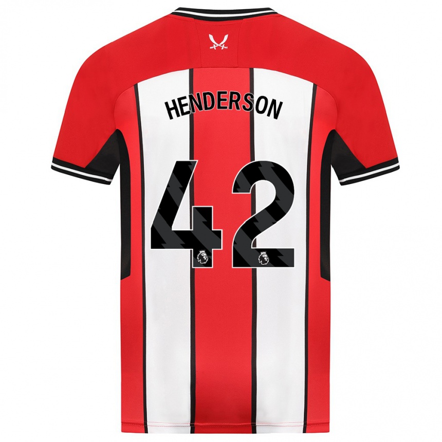 Vaikiškas Peyton Henderson #42 Raudona Namų Marškinėliai 2023/24 T-Shirt