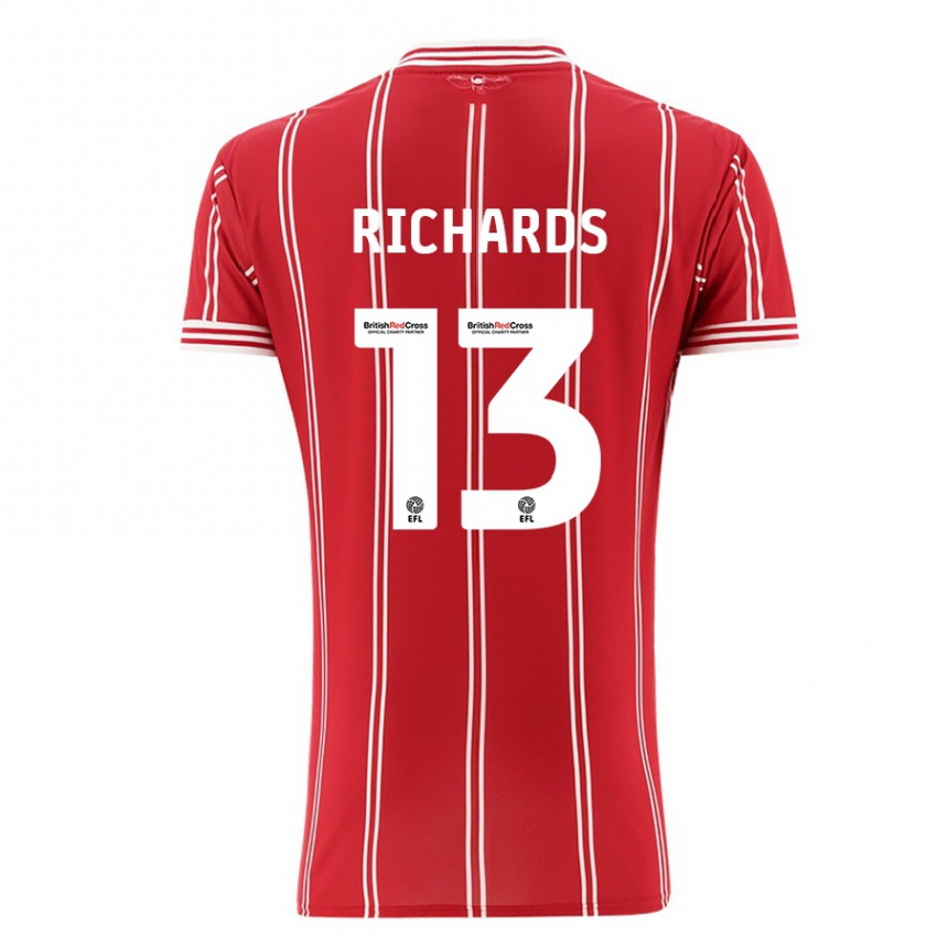 Vaikiškas Harvey Wiles-Richards #13 Raudona Namų Marškinėliai 2023/24 T-Shirt