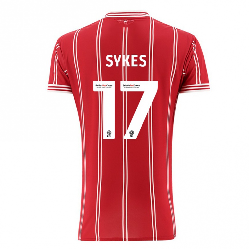 Vaikiškas Mark Sykes #17 Raudona Namų Marškinėliai 2023/24 T-Shirt