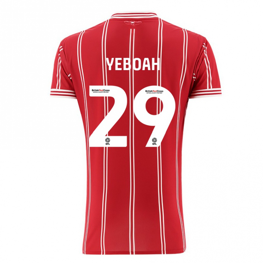 Vaikiškas Ephraim Yeboah #29 Raudona Namų Marškinėliai 2023/24 T-Shirt