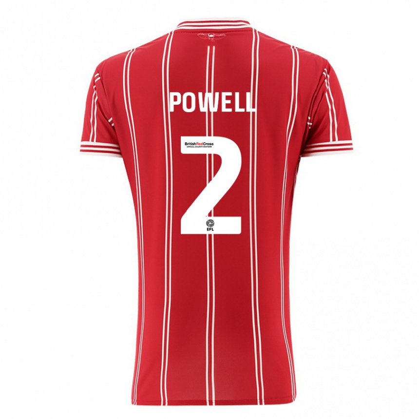 Vaikiškas Ella Powell #2 Raudona Namų Marškinėliai 2023/24 T-Shirt