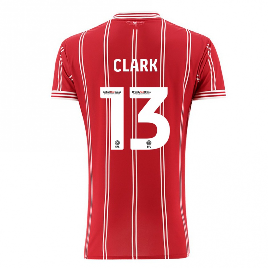 Vaikiškas Olivia Clark #13 Raudona Namų Marškinėliai 2023/24 T-Shirt