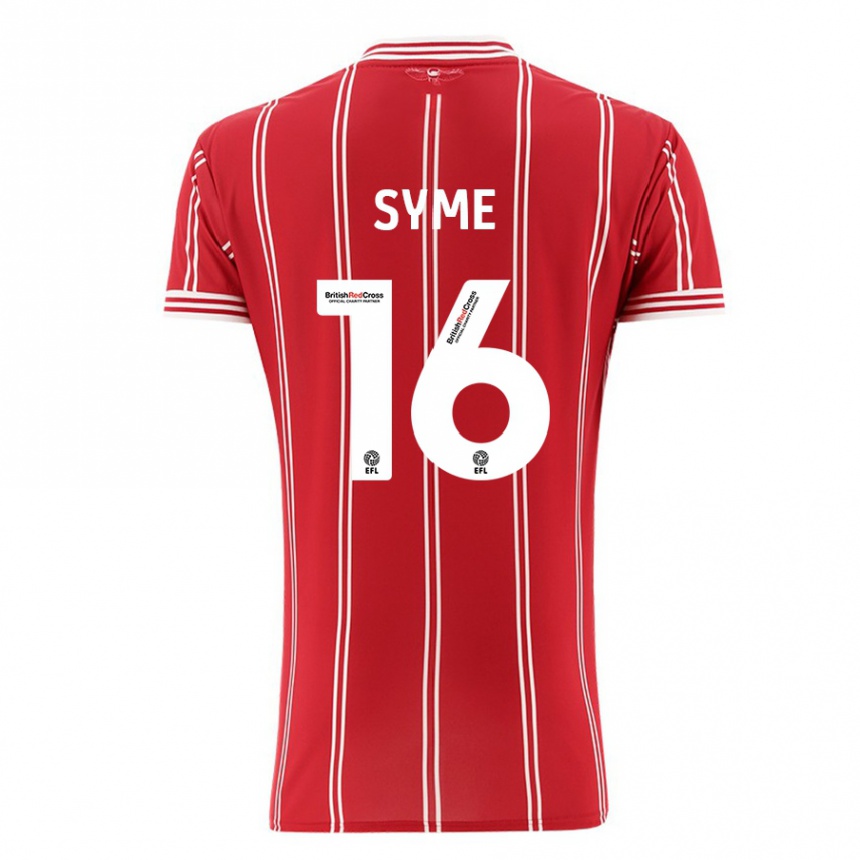 Vaikiškas Emily Syme #16 Raudona Namų Marškinėliai 2023/24 T-Shirt