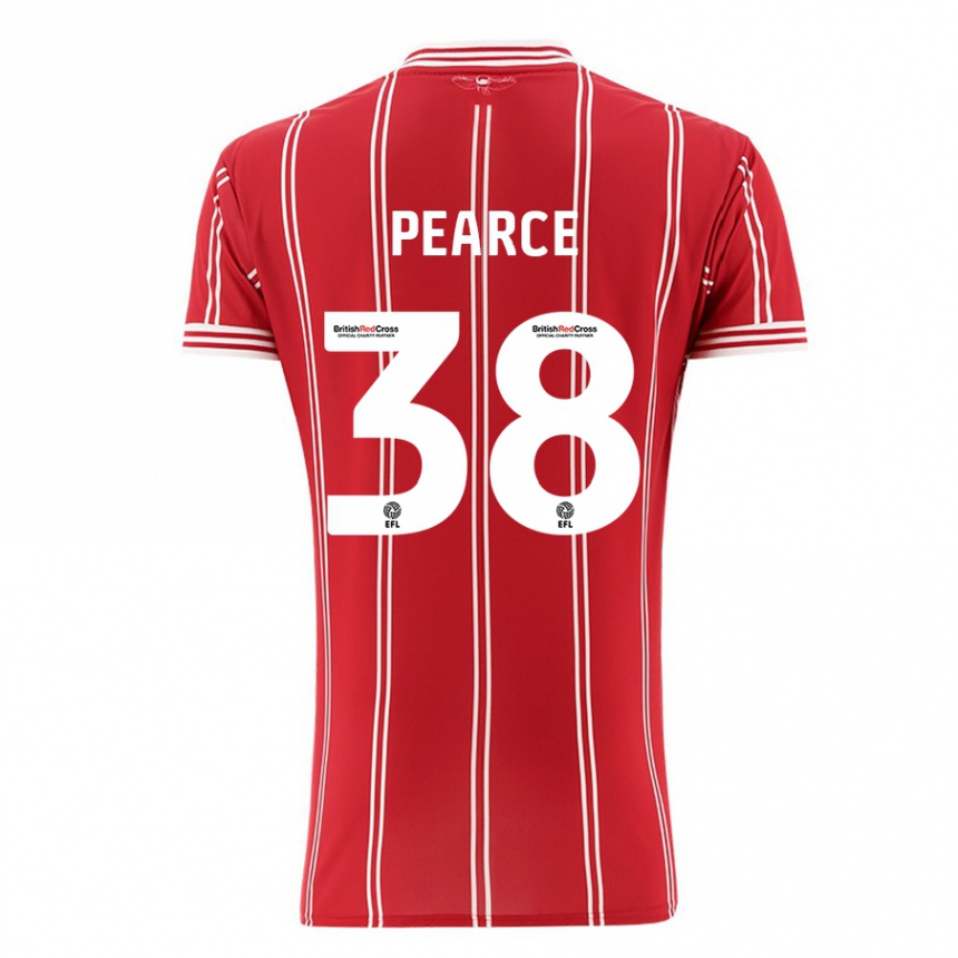 Vaikiškas Manon Pearce #38 Raudona Namų Marškinėliai 2023/24 T-Shirt