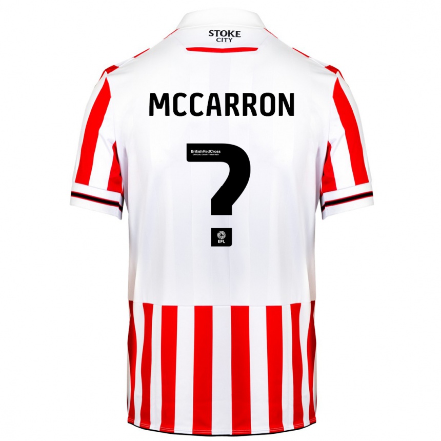 Vaikiškas Liam Mccarron #0 Raudona Balta Namų Marškinėliai 2023/24 T-Shirt