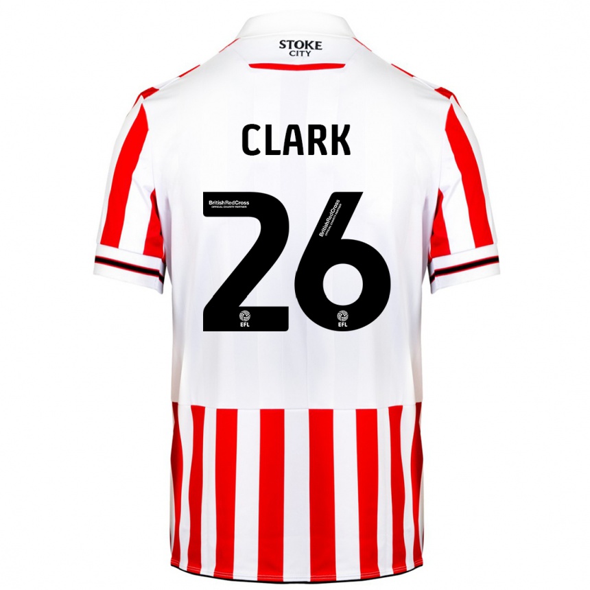 Vaikiškas Ciaran Clark #26 Raudona Balta Namų Marškinėliai 2023/24 T-Shirt