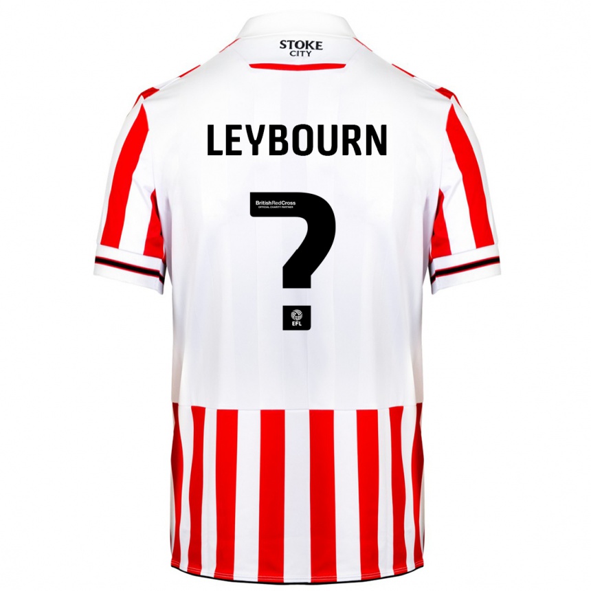 Vaikiškas Charlie Leybourn #0 Raudona Balta Namų Marškinėliai 2023/24 T-Shirt