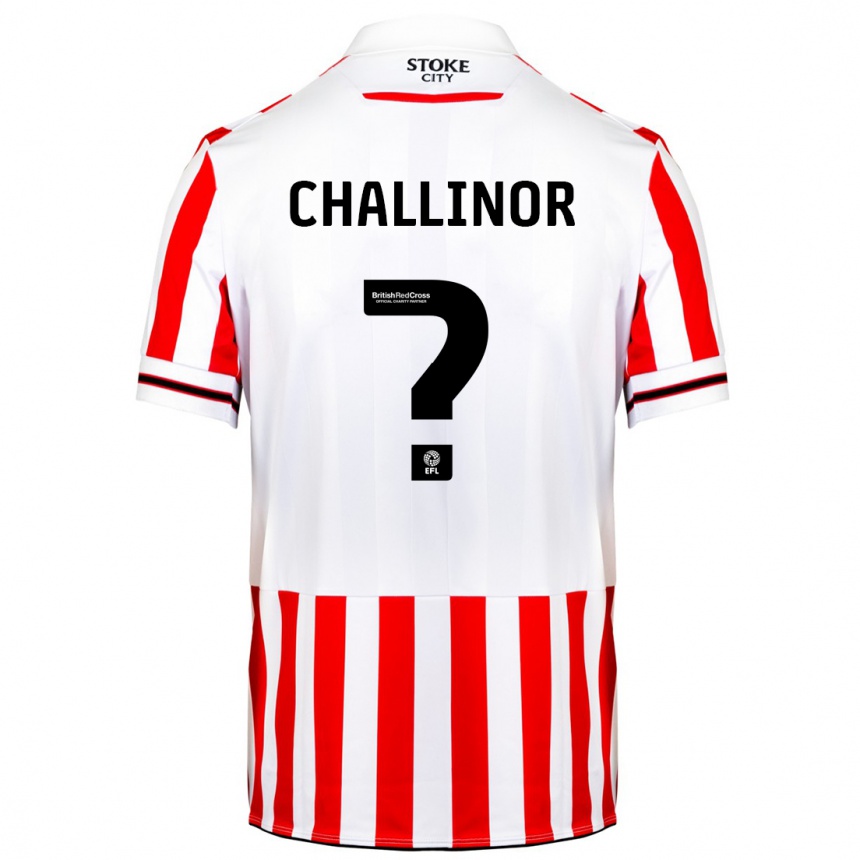 Vaikiškas Oliver Challinor #0 Raudona Balta Namų Marškinėliai 2023/24 T-Shirt