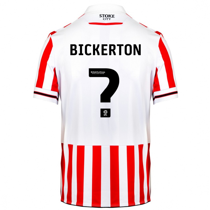 Vaikiškas Josh Bickerton #0 Raudona Balta Namų Marškinėliai 2023/24 T-Shirt