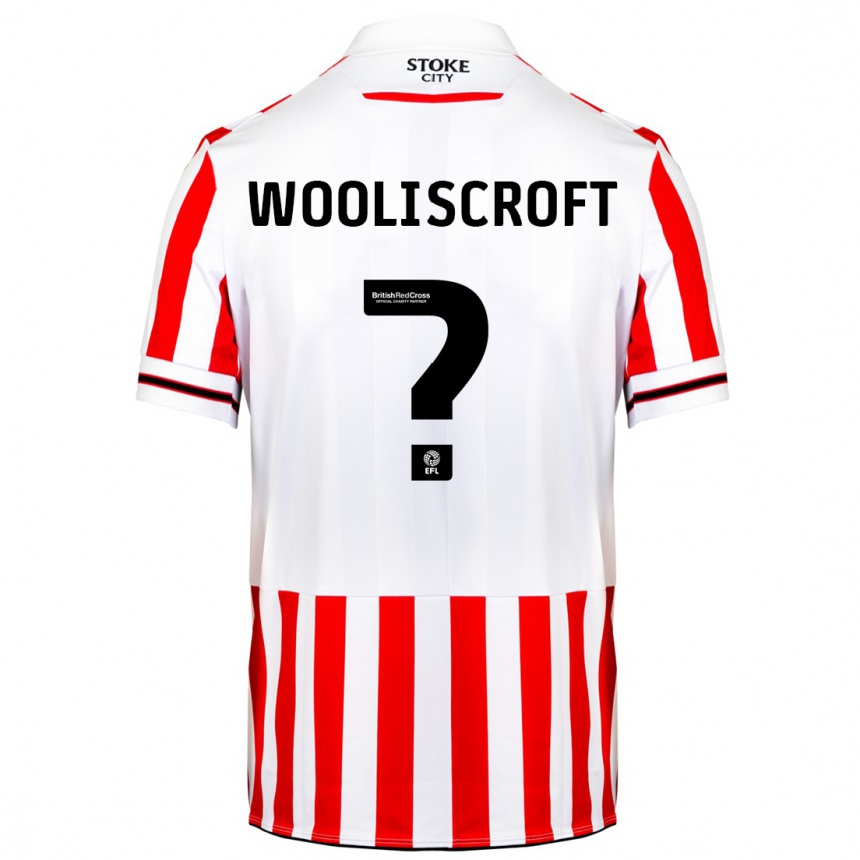 Vaikiškas Morgan Wooliscroft #0 Raudona Balta Namų Marškinėliai 2023/24 T-Shirt