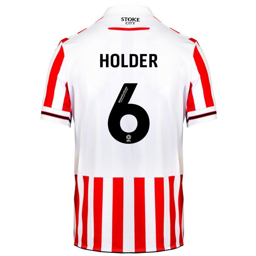 Vaikiškas Molly Holder #6 Raudona Balta Namų Marškinėliai 2023/24 T-Shirt