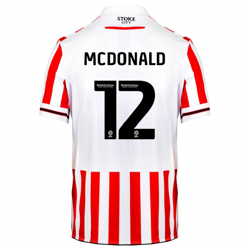 Vaikiškas Kayleigh Mcdonald #12 Raudona Balta Namų Marškinėliai 2023/24 T-Shirt