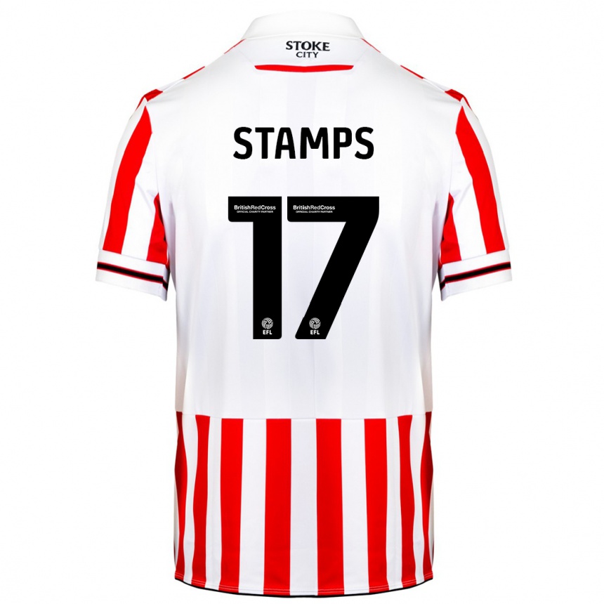 Vaikiškas Shannon Stamps #17 Raudona Balta Namų Marškinėliai 2023/24 T-Shirt