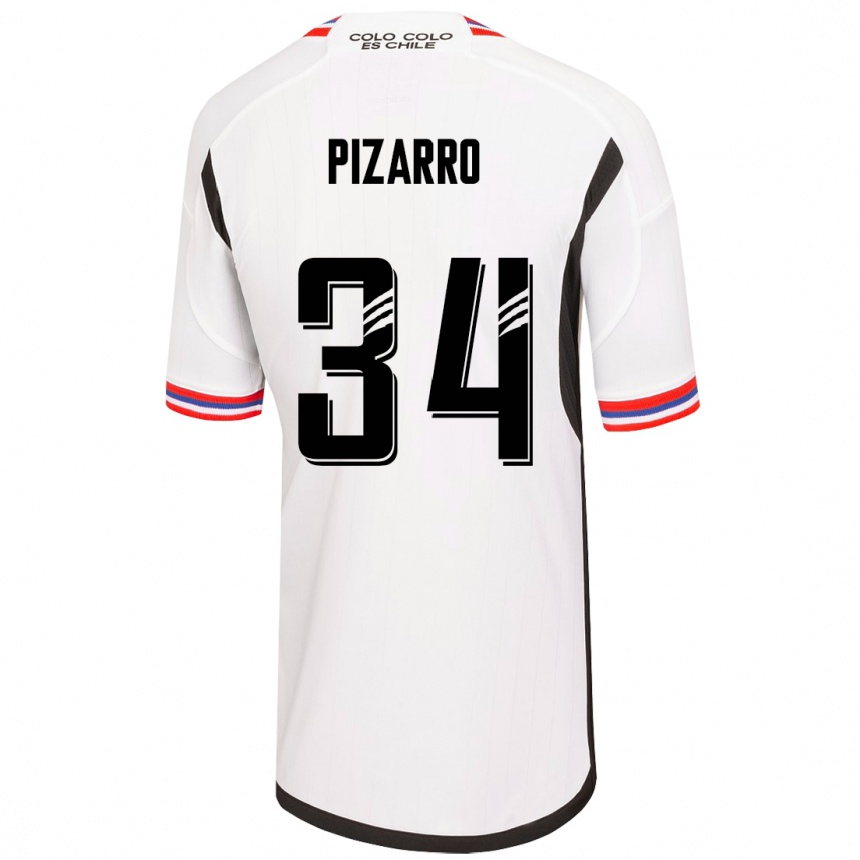 Vaikiškas Vicente Pizarro #34 Baltas Namų Marškinėliai 2023/24 T-Shirt