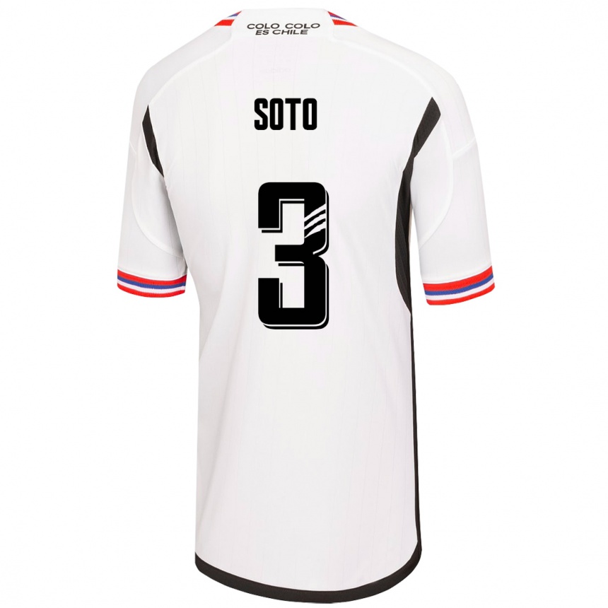 Vaikiškas Rocío Soto #3 Baltas Namų Marškinėliai 2023/24 T-Shirt