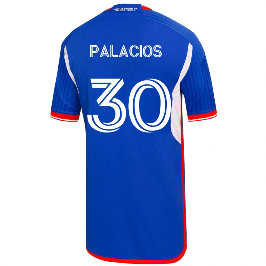 Vaikiškas Cristian Palacios #30 Mėlyna Namų Marškinėliai 2023/24 T-Shirt