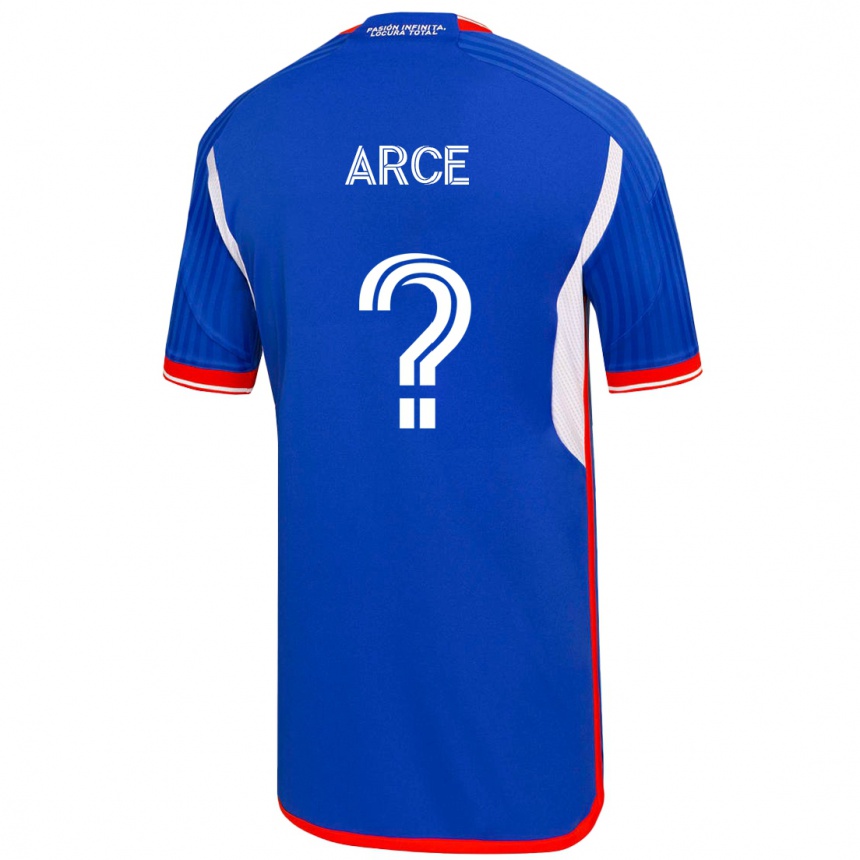 Vaikiškas Agustín Arce #0 Mėlyna Namų Marškinėliai 2023/24 T-Shirt