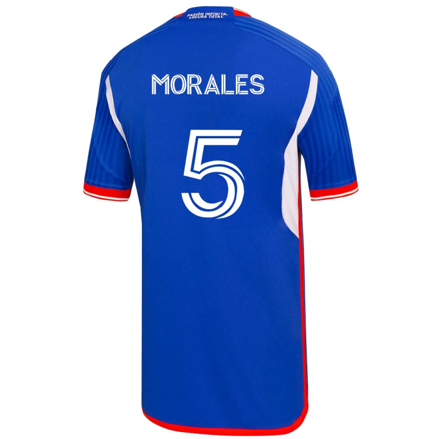Vaikiškas Mariana Morales #5 Mėlyna Namų Marškinėliai 2023/24 T-Shirt