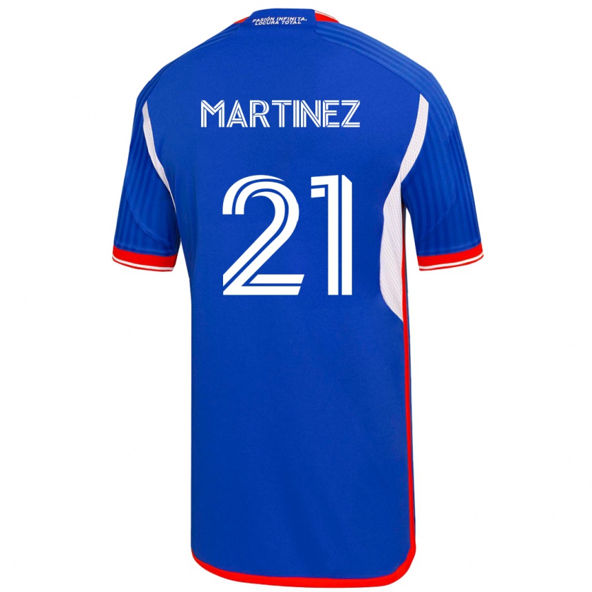 Vaikiškas Maria Martínez #21 Mėlyna Namų Marškinėliai 2023/24 T-Shirt