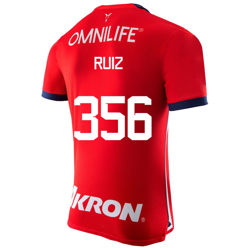Vaikiškas Dilan Ruiz #356 Raudona Namų Marškinėliai 2023/24 T-Shirt
