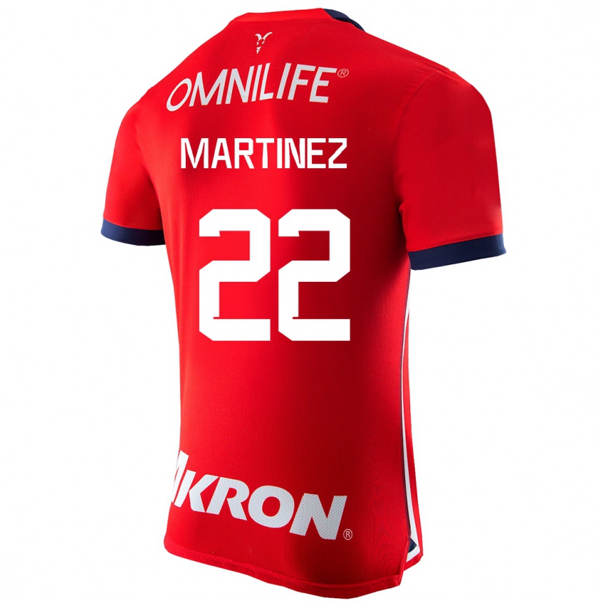 Vaikiškas Karla Martínez #22 Raudona Namų Marškinėliai 2023/24 T-Shirt