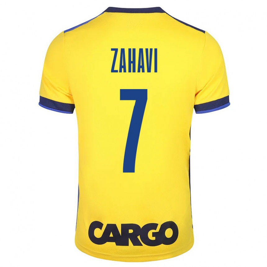 Vaikiškas Eran Zahavi #7 Geltona Namų Marškinėliai 2023/24 T-Shirt