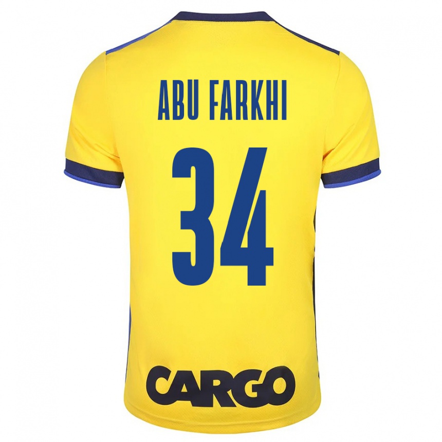 Vaikiškas Sayed Abu Farkhi #34 Geltona Namų Marškinėliai 2023/24 T-Shirt