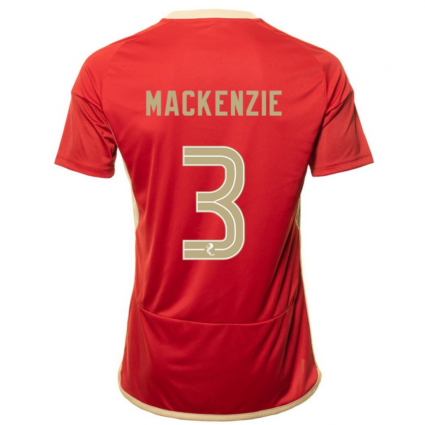 Vaikiškas Jack Mackenzie #3 Raudona Namų Marškinėliai 2023/24 T-Shirt