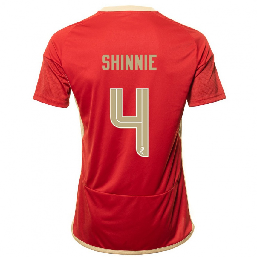 Vaikiškas Graeme Shinnie #4 Raudona Namų Marškinėliai 2023/24 T-Shirt