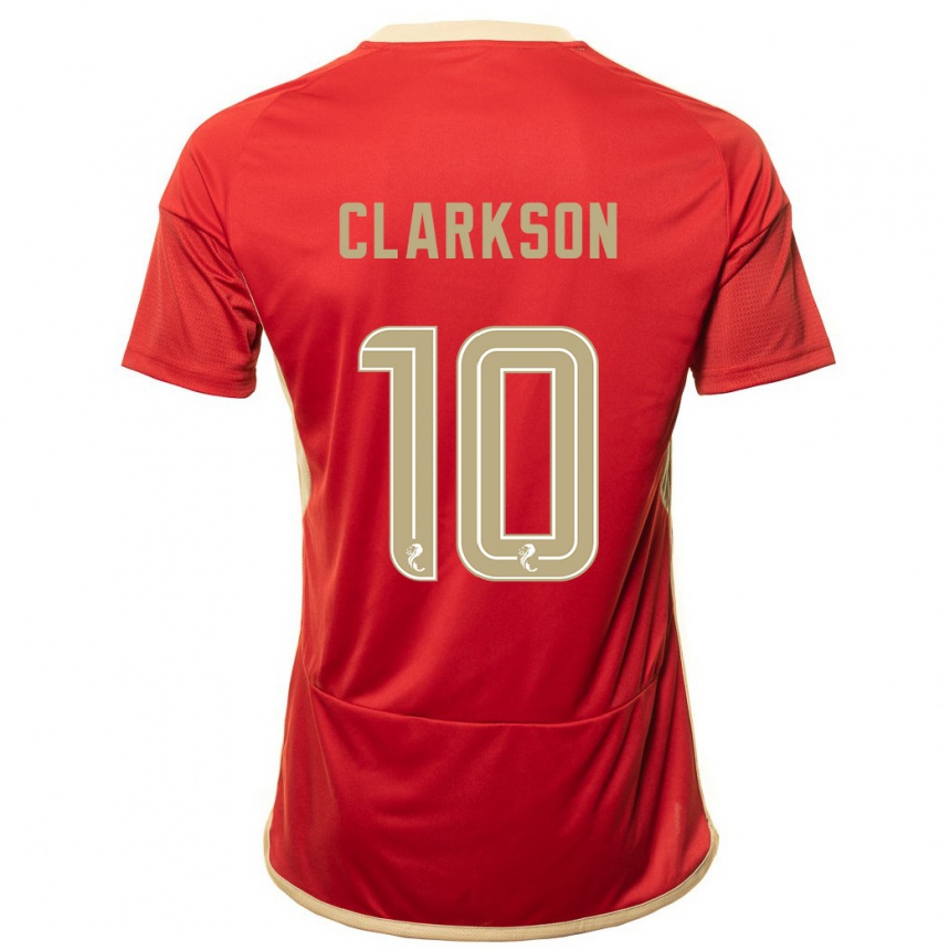 Vaikiškas Leighton Clarkson #10 Raudona Namų Marškinėliai 2023/24 T-Shirt