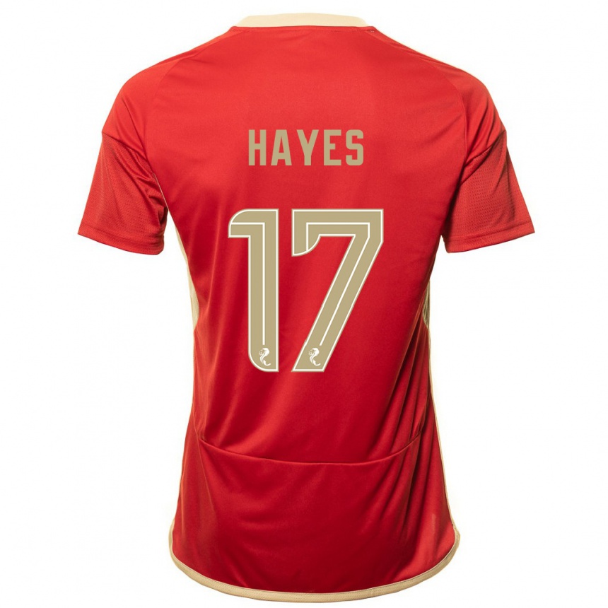 Vaikiškas Jonny Hayes #17 Raudona Namų Marškinėliai 2023/24 T-Shirt