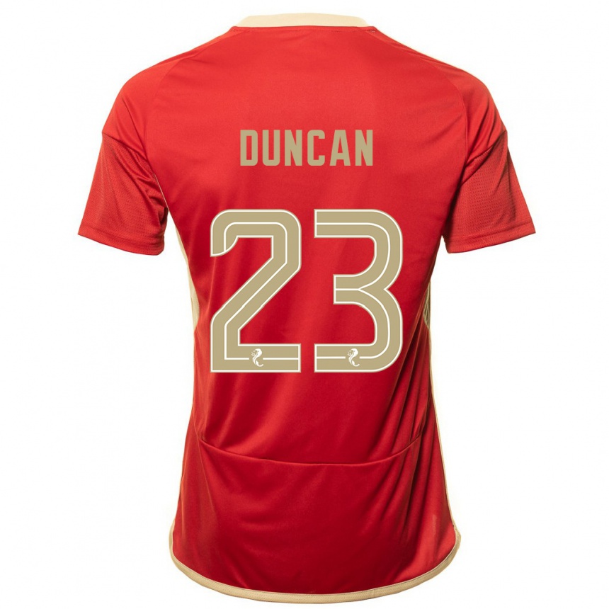 Vaikiškas Ryan Duncan #23 Raudona Namų Marškinėliai 2023/24 T-Shirt