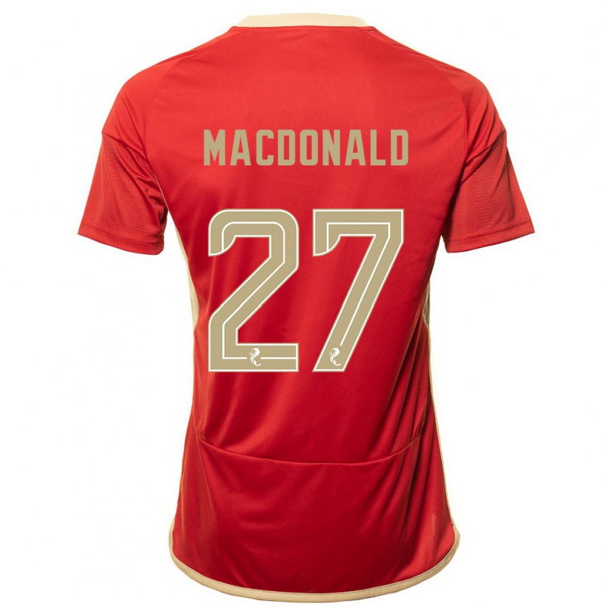 Vaikiškas Angus Macdonald #27 Raudona Namų Marškinėliai 2023/24 T-Shirt