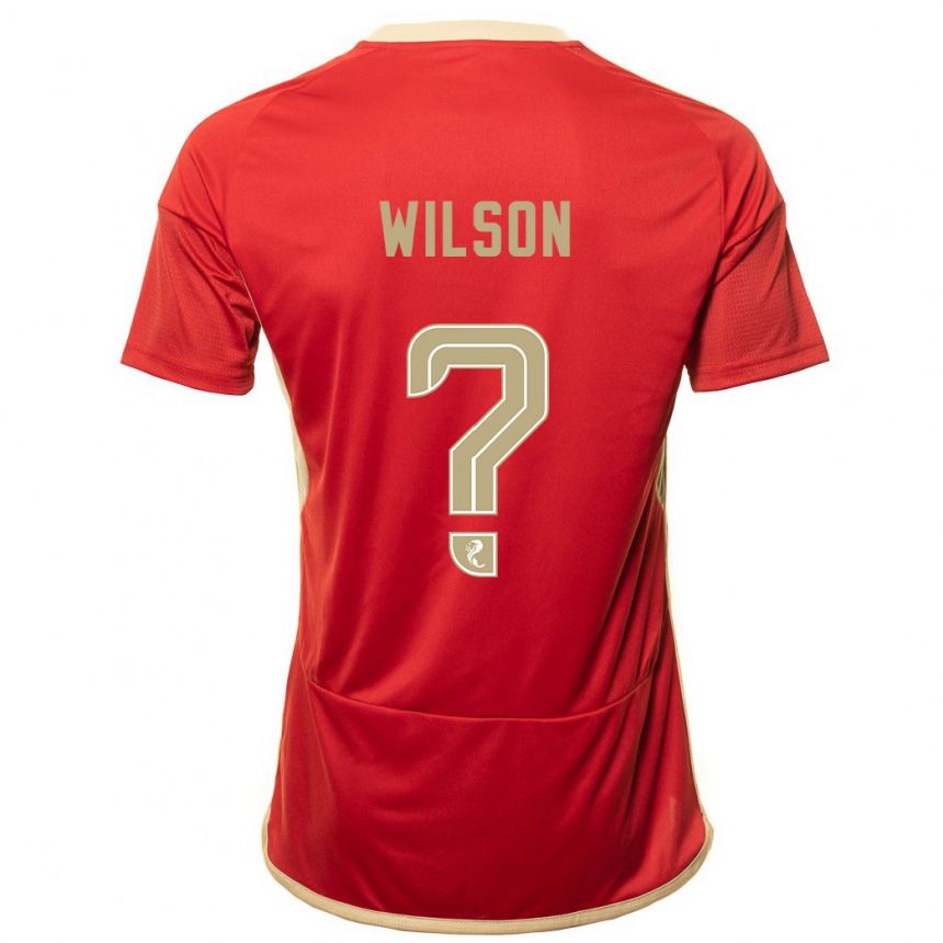 Vaikiškas Cameron Wilson #0 Raudona Namų Marškinėliai 2023/24 T-Shirt