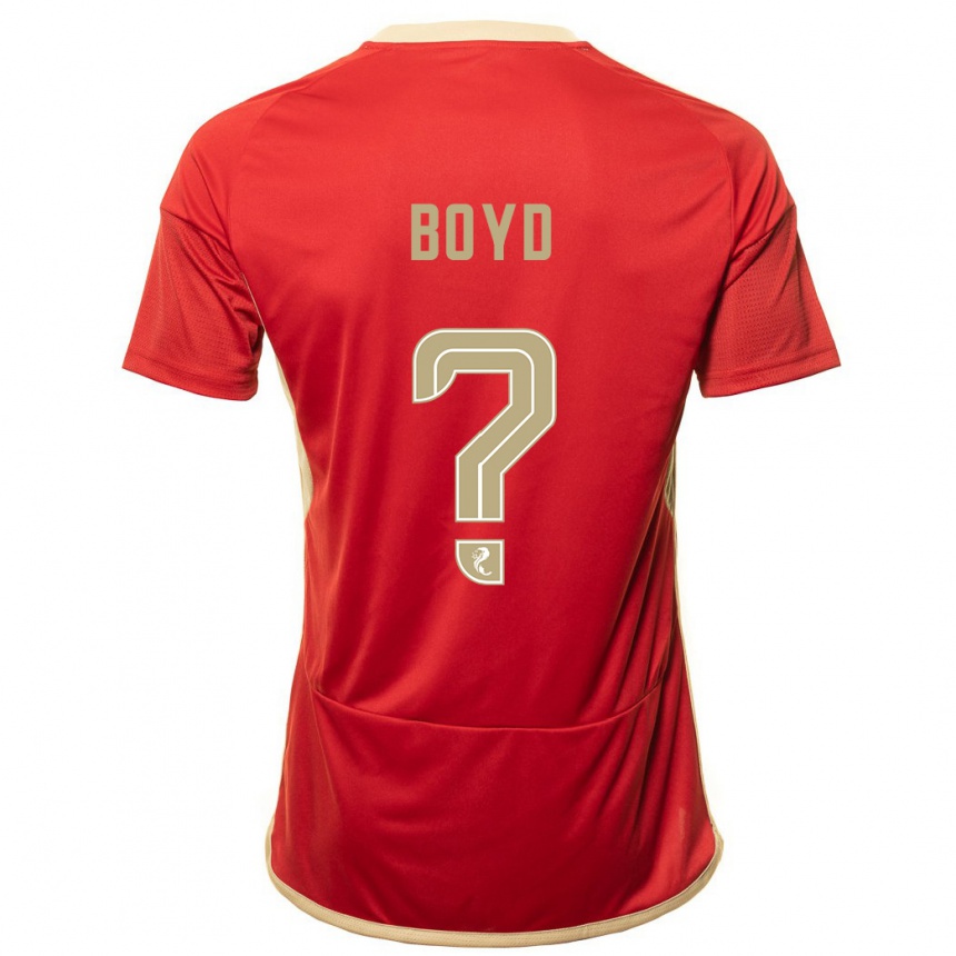 Vaikiškas Fletcher Boyd #0 Raudona Namų Marškinėliai 2023/24 T-Shirt