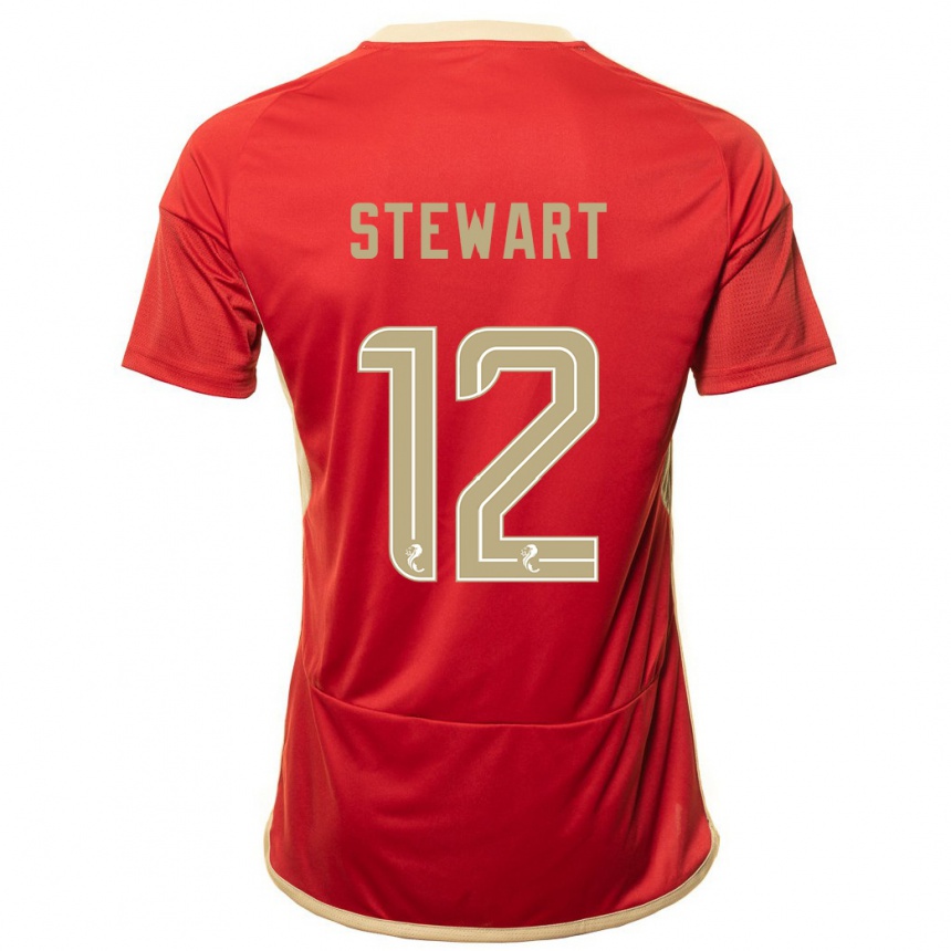 Vaikiškas Hannah Stewart #12 Raudona Namų Marškinėliai 2023/24 T-Shirt