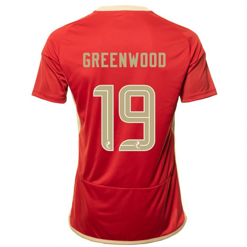 Vaikiškas Brodie Greenwood #19 Raudona Namų Marškinėliai 2023/24 T-Shirt