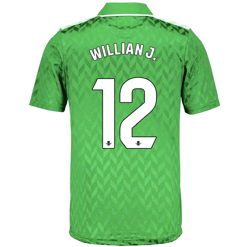 Vaikiškas Willian José #12 Žalias Išvykos Marškinėliai 2023/24 T-Shirt